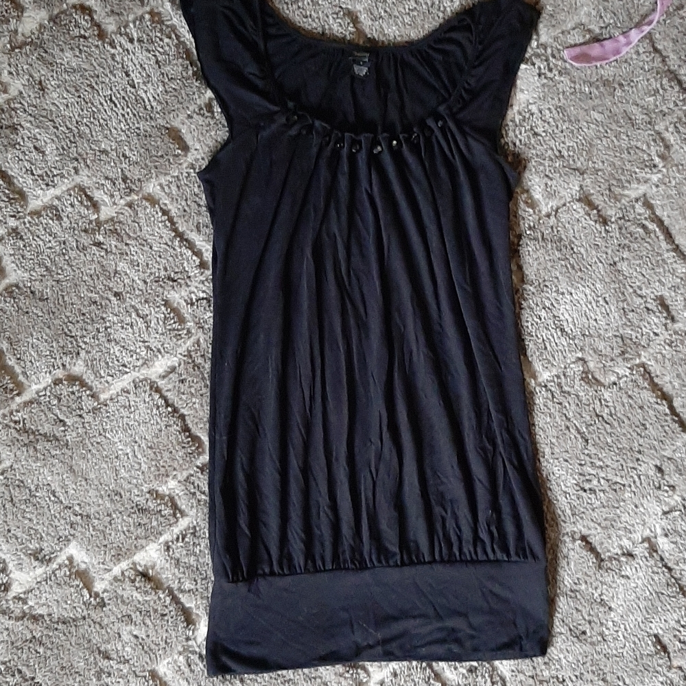 Vanity Black bead blouse